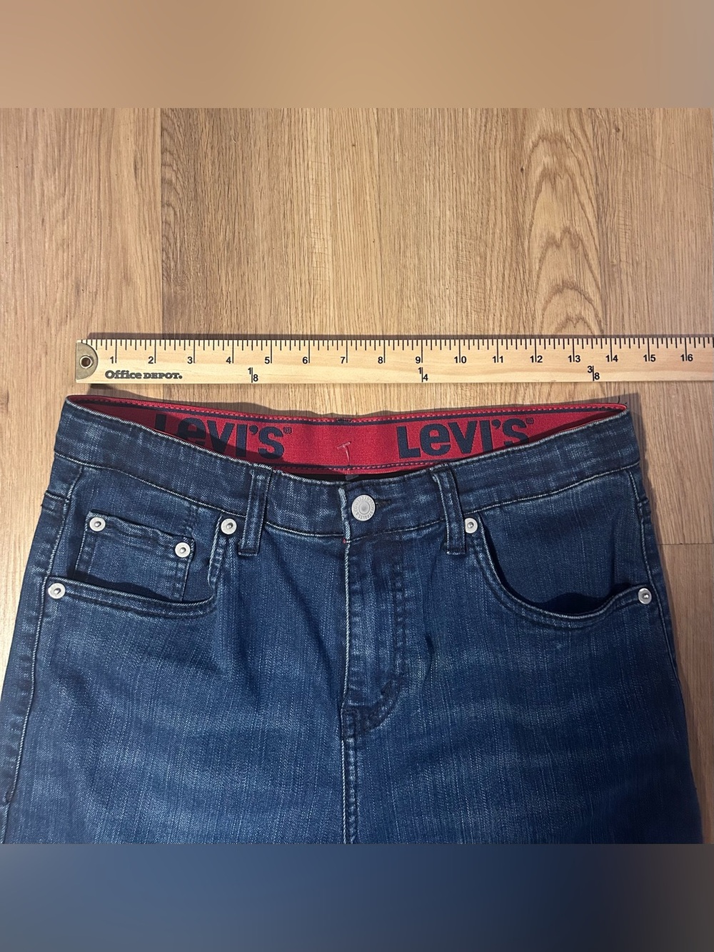 Levi’s 514 Boys 18 Regular W29 L31 Straight Leg Stretch Jeans Dark Wash - Picture 2 of 7